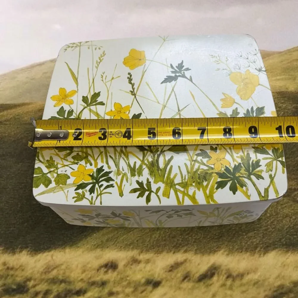 Cottagecore Boho Fairy Emma Bridgewater Wild Flowers Deep Rectangular Tin